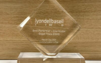 GOPET Receives Special Award from LyondellBasell for Intermodal Solutions